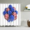 Retro Artistic Flag Shower Curtain Rustic Country Barn Door Pattern Bath Curtains Bathroom Curtains for Bathtub Home Art Decor