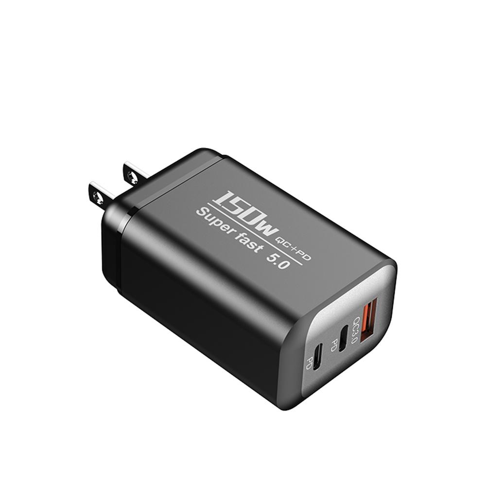 150W USB Type C Charger USB QC3.0 Fast Charging Mobile Phone Charger Travel Adapter For iPhone 17 Samsung Xiaomi EU/UK/US Plug
