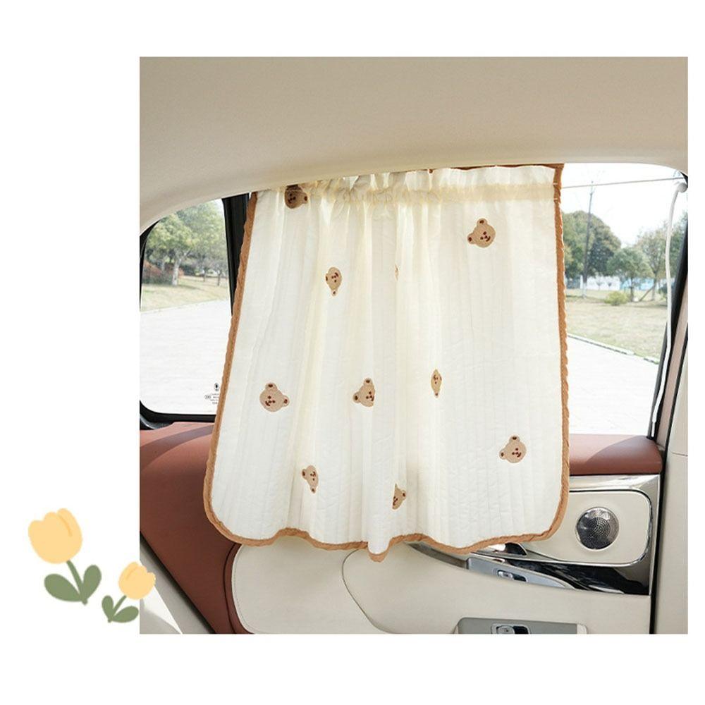 Хлопковая ткань вышитая автомобильная шторка солнцезащитный козырек теплоизоляция автомобильные шторки для защиты от посторонних глаз заднее сиденье