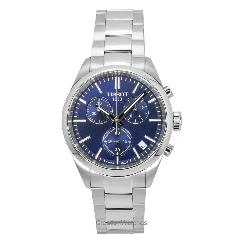 Tissot PR 100 Chronograph Stainless Steel Blue Dial Quartz T150.417.11.041.00 100M Men's Watch