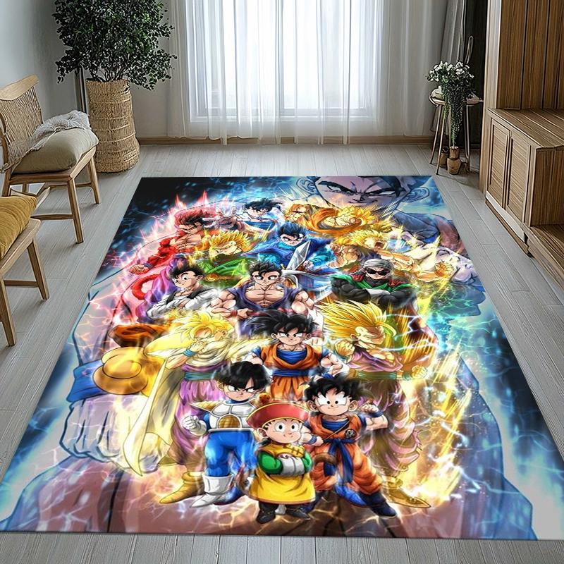 Anime D-Dragon Ball Game Cartoon Living Room Non-Slip Area Rug Soft Carpet for Bedroom Kids Playroom Sofa,Home Decor Doormat