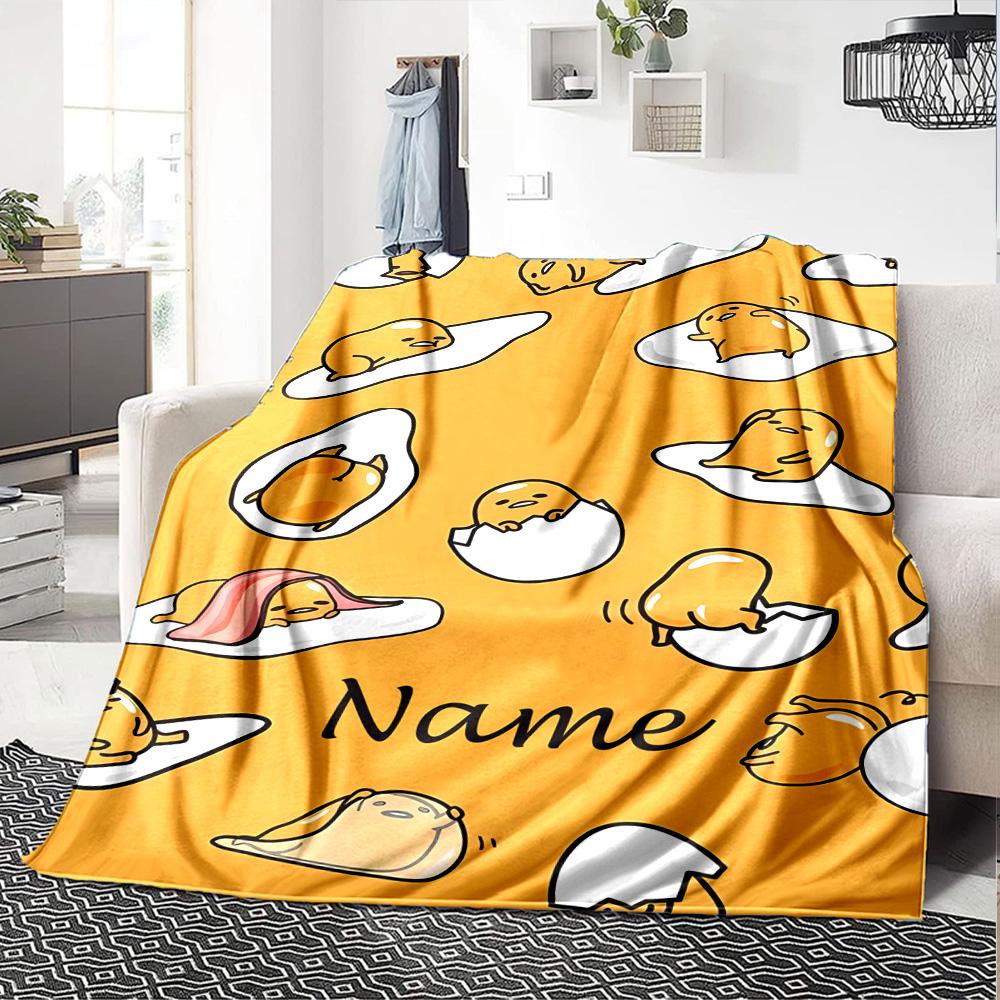 Customizable HelloKitty7 Throw Blanket – Personalized Name, All-Season Cozy Snug Blanket, Machine Washable, Personalized Blanket
