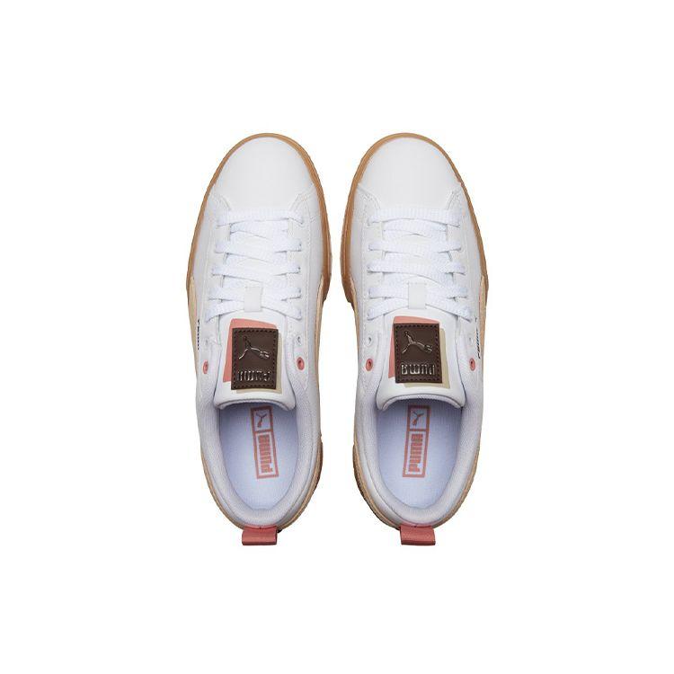 Puma Mayze Triplex - Кроссовки женские белые шоколадно-коричневые 384871-01
