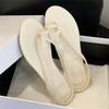 Fashion Eilyken Summer Round Clip Toe Slippers Woman Low Heels Fashion Flip Flops Party Casual Shoes Zapatos De Mujer