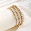 Classic AAA Zircon Tennis Bracelet for Women, Stainless Steel Oval Beads Chain Bracelets, Waterproof Fashion Jewelry Daily Party