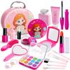 Pink Simulation Girl Beauty Play Game Cosmetics Bag Toy Set Educational Makeup Nail Paint Lipstick Toys For Kids Girl Gifts