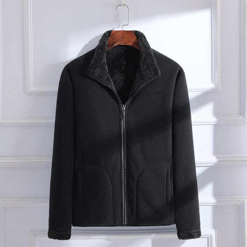 Осенне-зимняя двухсторонняя флисовая флисовая мужская куртка Plus Velvet Thickened Fleece Jacket