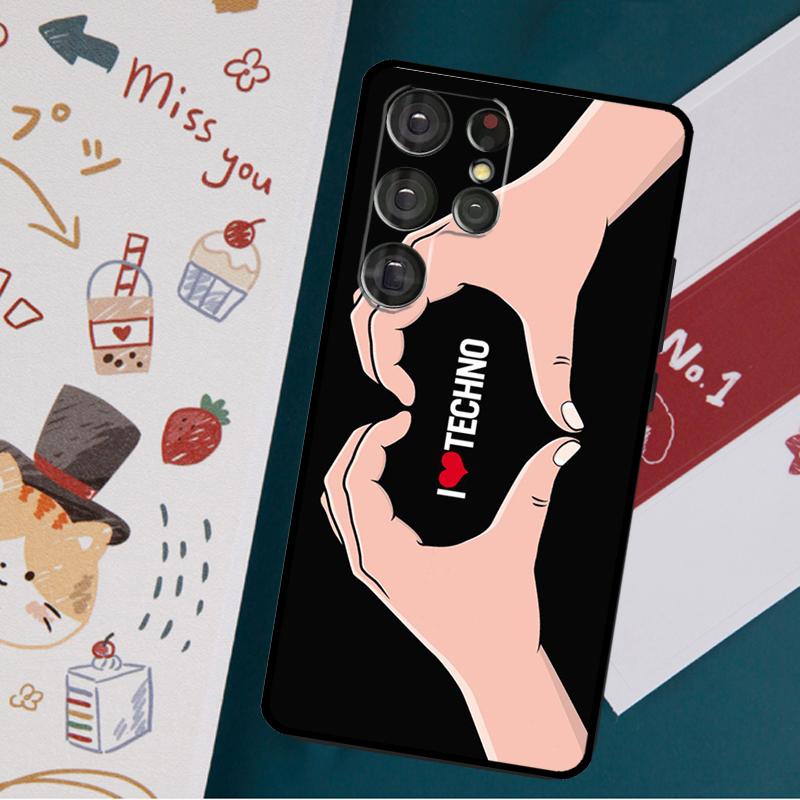 Музыкальный чехол в стиле техно для Samsung Galaxy S23 S21 S22 Ultra Plus S20 FE Note 20 Note 10 S8 S9 S10 Plus, чехол