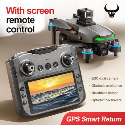 Дрон Beast SG601 PRO с экраном, GPS, 8K HD, профессиональный квадрокоптер, с системой предотвращения столкновений, безщеточным двигателем, дистанционным управлением