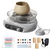 Mini Pottery Wheel Kit Clay Forming Adjustable Speed Ceramic Making Machine Gray