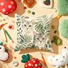 Tropical Jungle Flora Cat Cushion Cover Soft Short Plush DoubleSided Printing Home Decor Machine Washable Pillow Case Gift