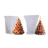 Heart Carved Christmas Tree Shape Silicone Molds for Candle Soap Christmas Candle Silicones Mould For Holiday Decoration