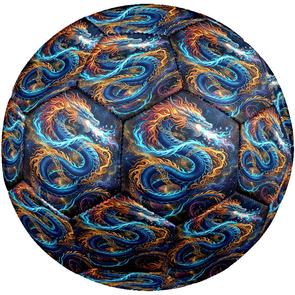 1pc Cosmic Dragon Art Theme Soccer Ball Football, Size 5, Lightweight PVC, Outdoor Training Soccer Ball,Gift c65109