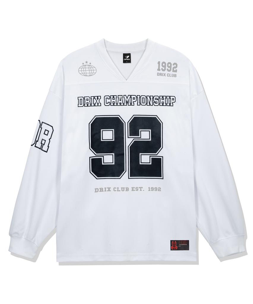 DRIX Rugby Oversized Jersey Long Sleeve_White