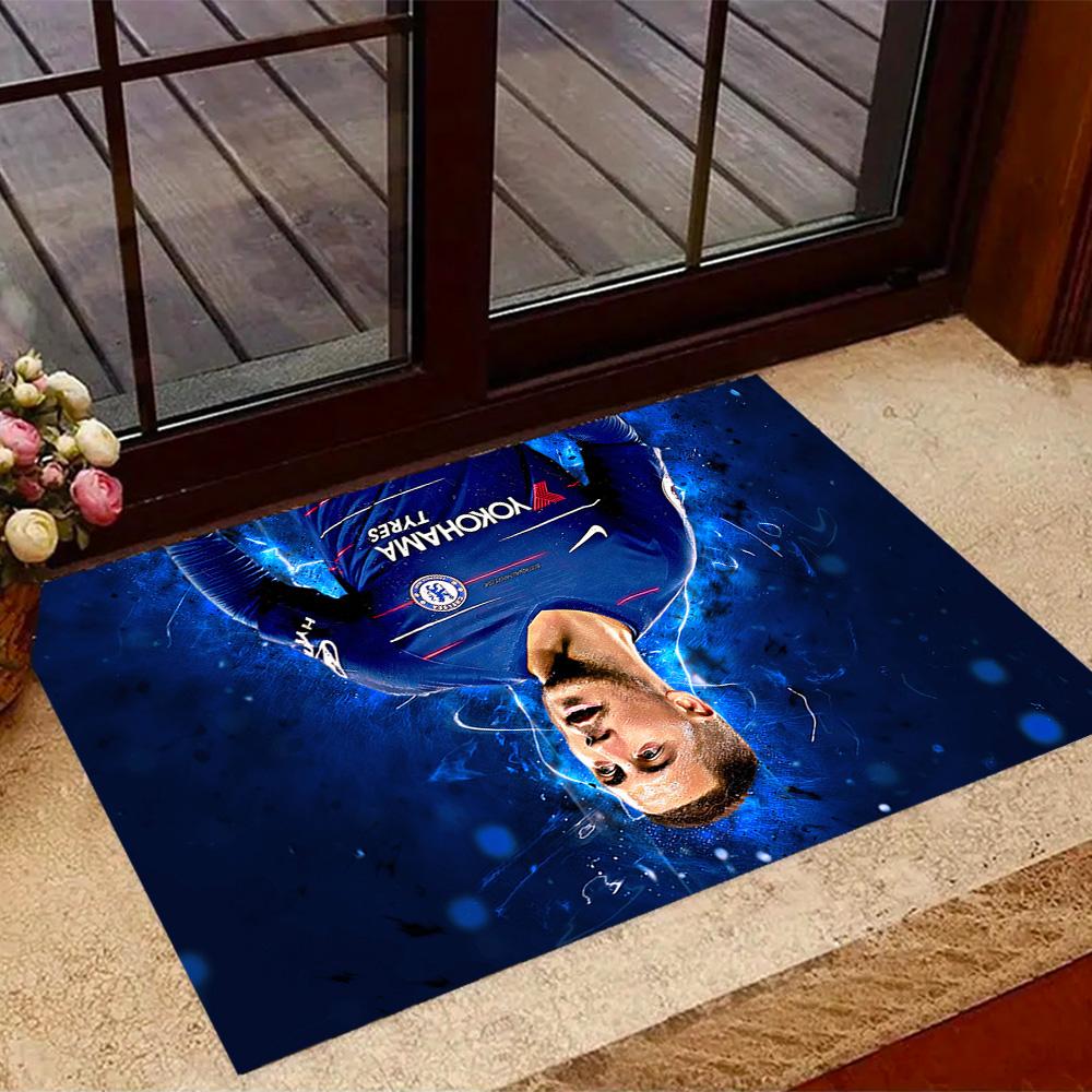 Chelsea Fc Player Portrait Area Rug Design for Dormitory Foyer Playrooms Hallway Antislip Carpet Office home decor Spiritual Gift