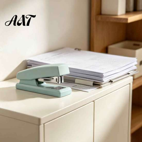 Desktop Stapling Tool for Documents Mini Stapler, with Ergonomic Curved Design, Handheld Morandi Color Office Supplies Paper Organization School Home