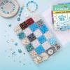 24-Grid Ocean Style Polymer Clay Seashell Set for DIY Beaded Bracelets & Necklaces