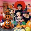 Halloween Pumpkin Multi Layer Cake Stand Paper Dessert Tray Party Snack Display Holder Ghost Festival Table Decor Supplies