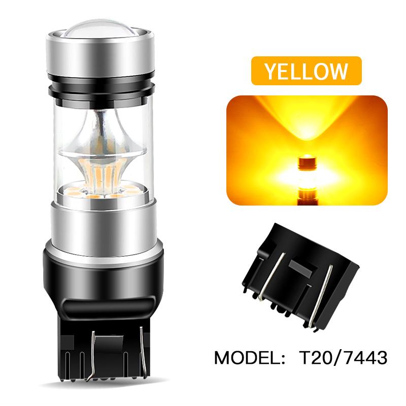 2 шт. Светодиодная лампа 1156 BA15S P21W 1157 BAY15D P21/5W BAZ15D P21/4W 3157 P27/7W T25 7443 W21/5W T20 Стоп-сигнал, фонарь заднего хода, указатель поворота