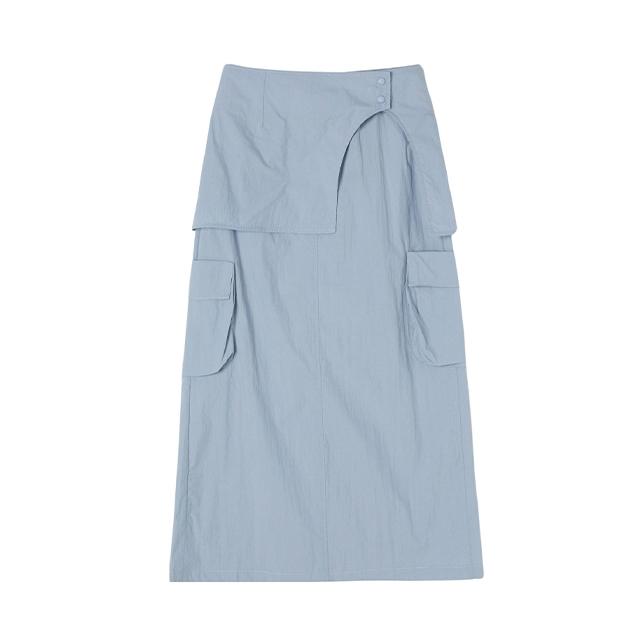 Rap Over Pocket Wrap Long Skirt Aq2Ws561