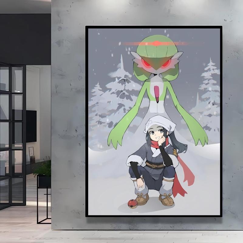 Hot Anime Poster Pokemon Akari Arceus Cartoon Character Picture High Quality Canvas Children's Room Home Decoration Paintings