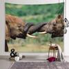 Настенный художественный декор с животными, гобелен с акулой, леопардом, милый кролик, жираф, гобелен, детская комната, спальня, общежитие, украшение дома
