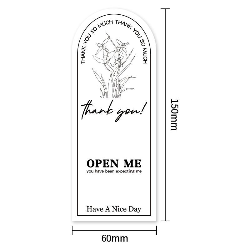 50 листов/упаковка, цветочные наклейки, минималистичные, печатные украшения, прямоугольные, наклейки для запечатывания, наклейки для запечатывания подарочных коробок, самоклеящиеся этикетки