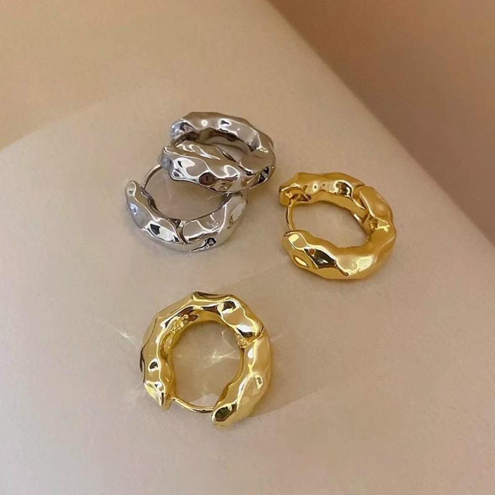 Винтажные круглые серьги Ювелирные изделия из нержавеющей стали Новые аксессуары Женщины