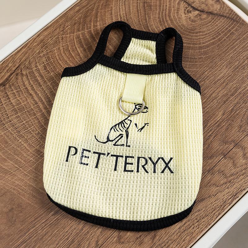 Сладкий и прохладный весенне-летний дышащий и прохладный комбинезон на лямках, двухногая жилетка, кошка-мишка, маленькая собака, собака, одежда для питомцев