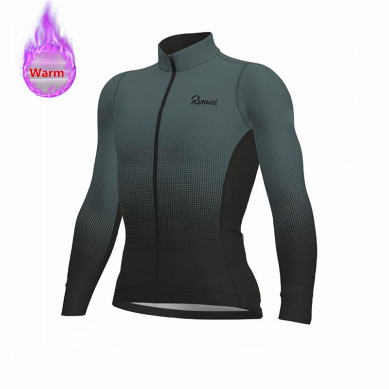 Rvouei Зимний комплект велоджерси с длинным рукавом и термофлисом, брюки-бибы, Ropa Ciclismo, велосипедная одежда, джерси для MTB, велосипедная форма