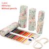 1Pcs Sketch Cloth Pencil Case 12/24/36/48/72 Holes Paint Brush Bag Pencil Roll  Painting Stationery