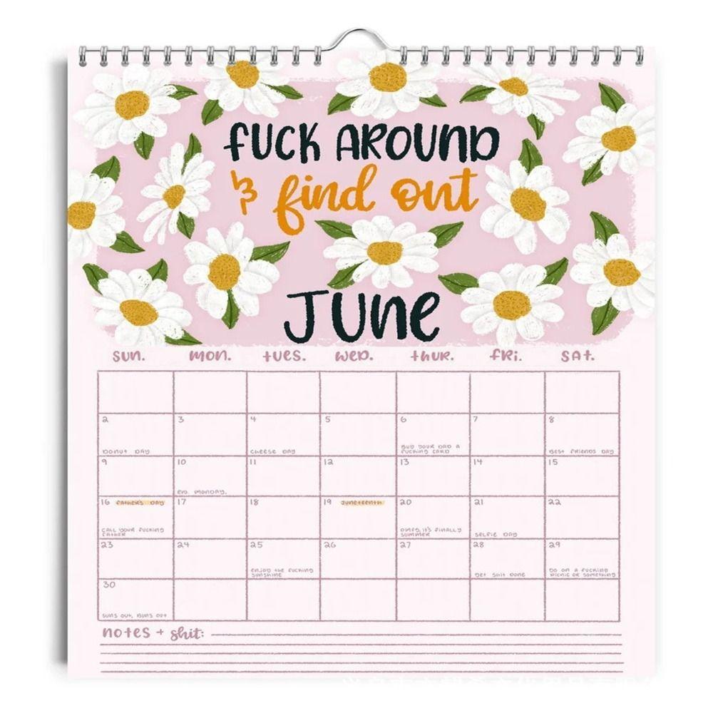 Ежемесячный календарь Here We Go Again 2025 Подвесной еженедельный органайзер Планировщик 2025 Настенный календарь Главная