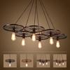 Retro Loft Industrial Chandelier Iron Wheel Lamp Restaurant Cafe Bar Table Light Shop Dining Room Pendant Lamp