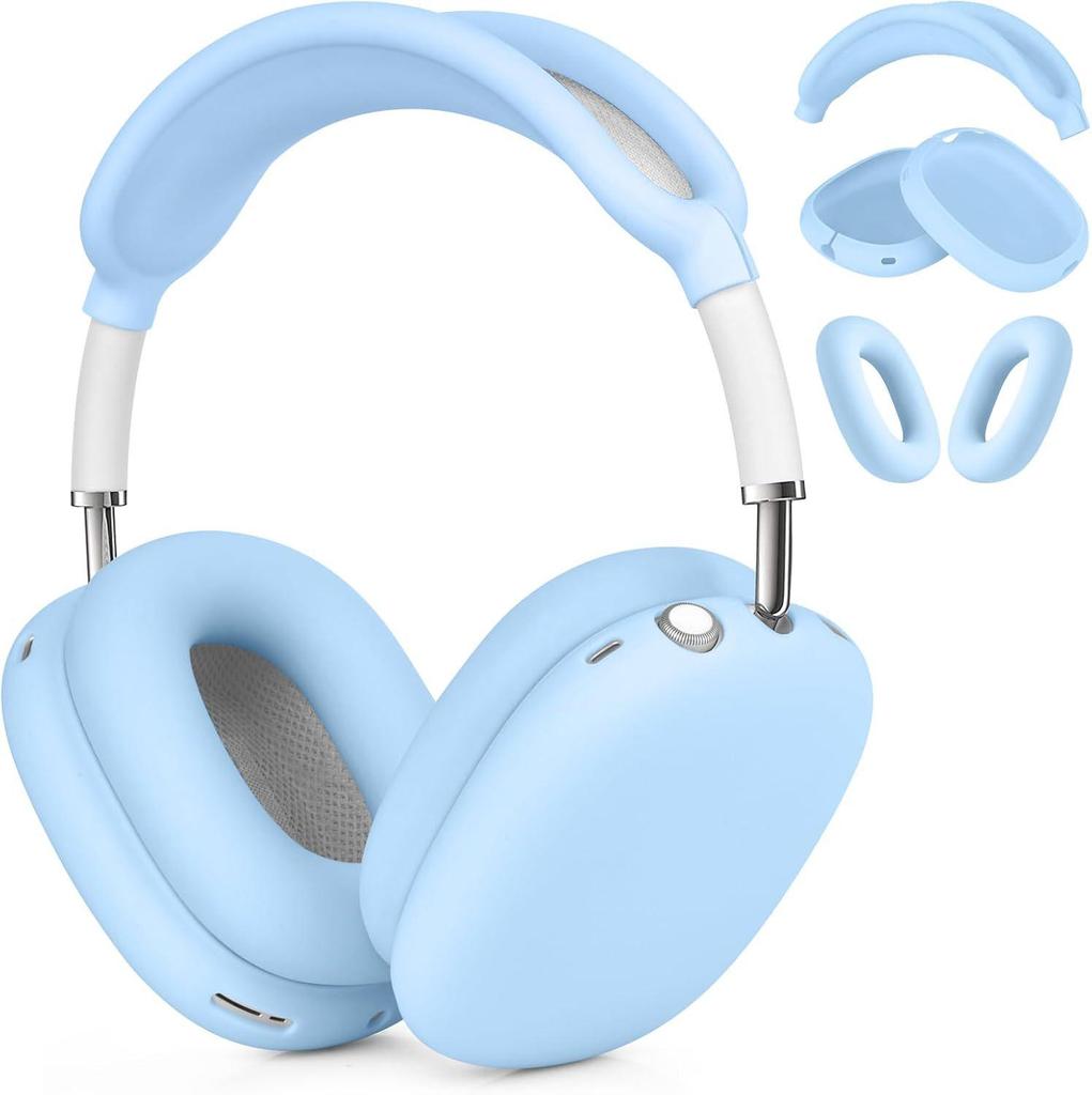 Силиконовый защитный чехол однотонный для AirPods Max - Мягкий чехол-оболочка для накладных наушников