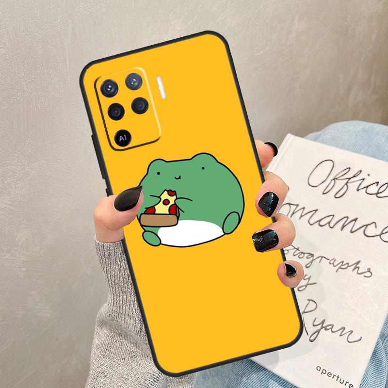 Милый Забавный Чехол-Лягушка Для Oppo A57 A17 A77 A18 A38 A58 A78 A98 A74 A54 A94 A80 A60 A40 A96 A76 A16 A15 A5 Pro