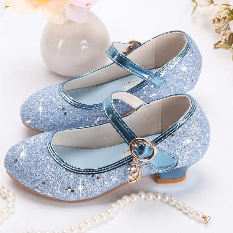 Girls Princess Sequin Dress Shoes Kids Glitter Ballet Flats Dance Party
