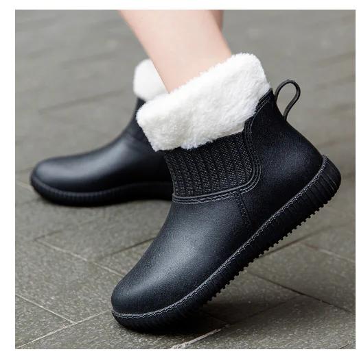 2024 Новые толстые женские резиновые сапоги для взрослых, верхняя одежда, водонепроницаемая обувь для дождя, резиновые галоши, женские резиновые сапоги для женщин