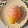 Lemon Stress Relief Toy Transparent Squeeze Toy, Jellyfish Ice Cream Soft Clear Cube Sensory for Kids Adults Portable Reliever