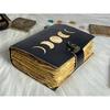 Grimoire Journal Moon Phase Vintage Journal Junk Journal Large Leather Journal