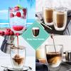 2Pcs 350ML Double Wall Glass Cup Borosilicate Insulated Glass Coffee Cup Milk Tea Mug Drinking Glasses for Home Cafe Office