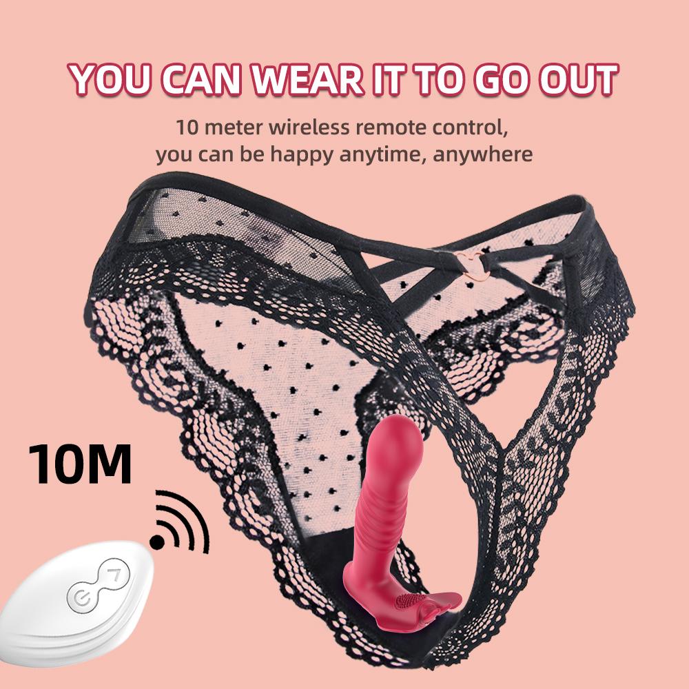 Сосущий телескопический вибратор, носимая женская игрушка, стимулятор клитора точки G, женский клиторальный мастурбатор, дистанционный дилдо, секс-игрушки