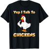 Да, я разговариваю с курицами Смешная милая футболка для любителей кур в стиле бафф