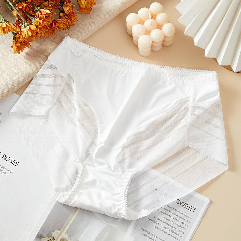 Sexy Lace Hollow Briefs for Women Mid Rise Lace Panties Comfortable Breathable Underwear Large Size