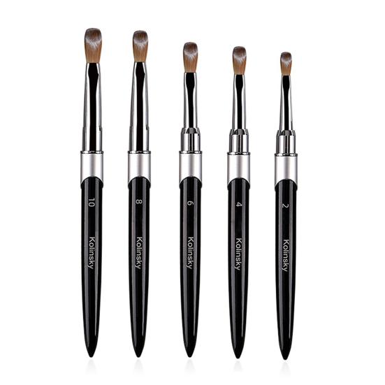 Кисть для дизайна ногтей, УФ-ручка, щетина, мягкая искусственная норка, металлическая многофункциональная гелевая ручка для резьбы