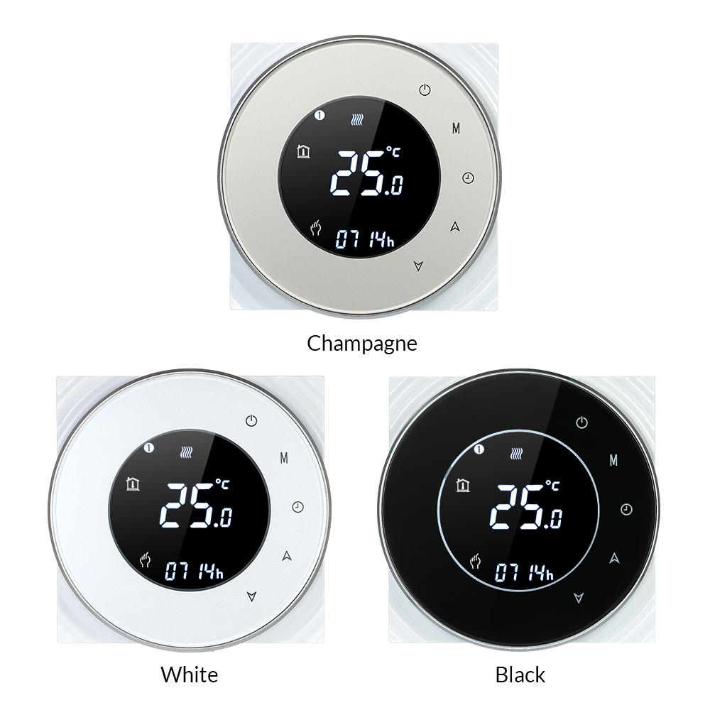 Programmable Gas Boiler Heating Thermostat Dry Contact Temperature Controller Touchscreen LCD with