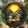 Holy Night Nativity Scene Pendant, Decoration of Home Walls or Doors, 2d Flat Wooden, Christmas Decoration, Gifts for Friends and Family