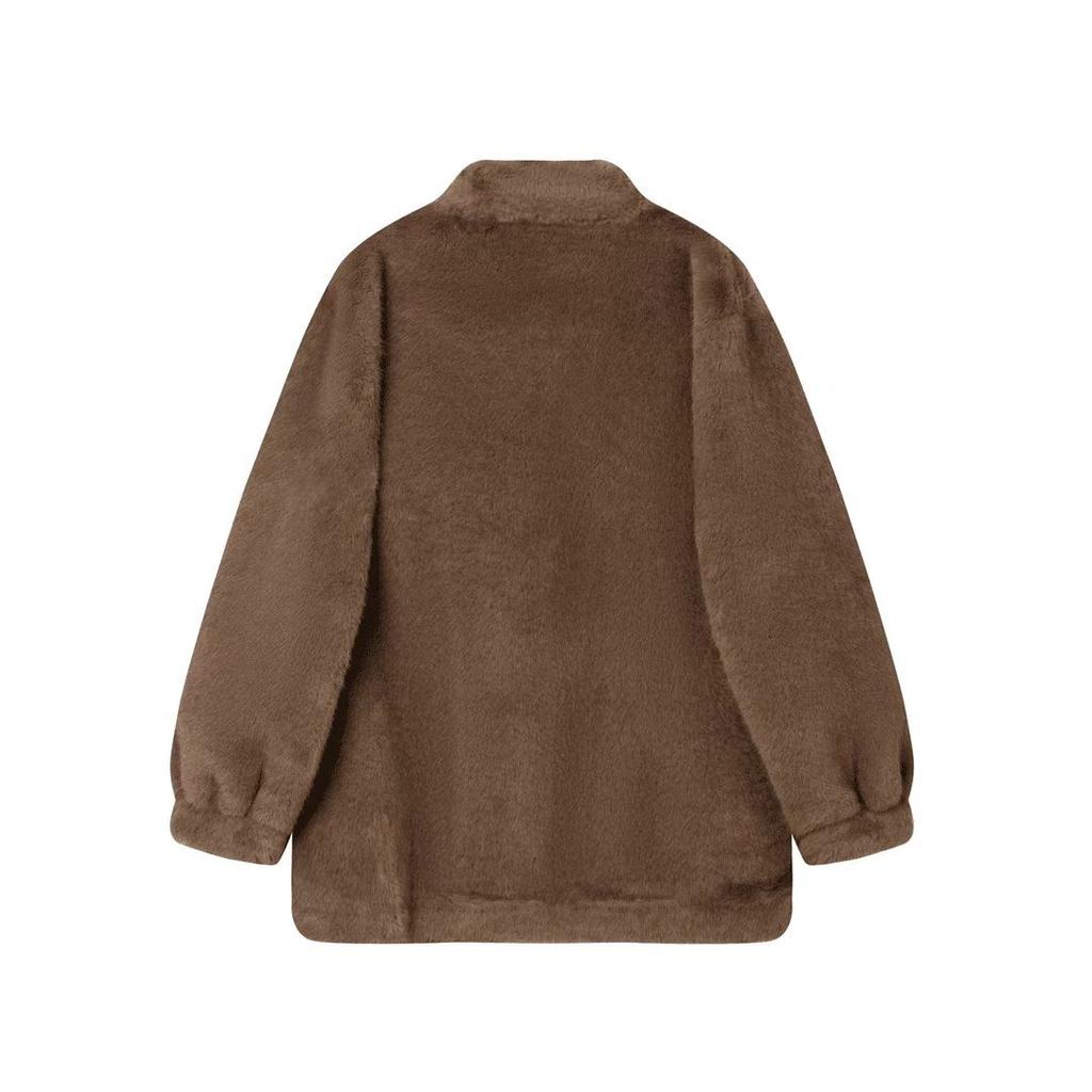 Шуба зимняя новая утолщенная имитация норки цельное пальто для женщин