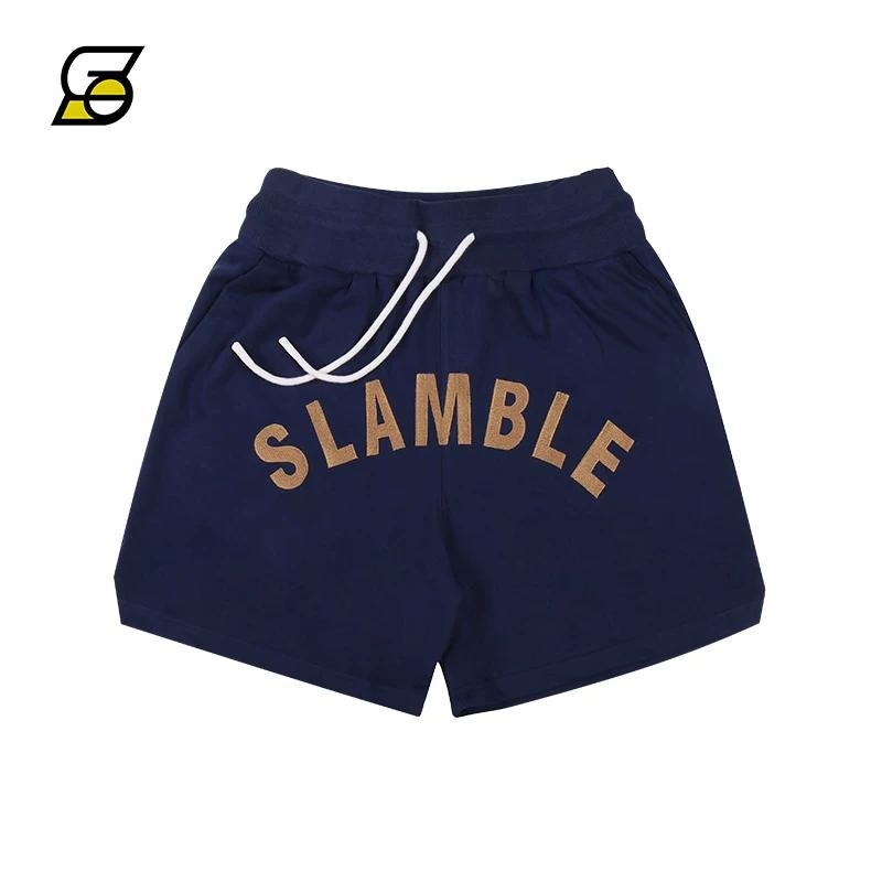 Slamble Men's and Women's Embroidered Trendy Basketball Shorts