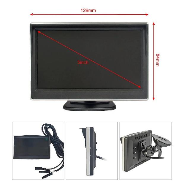5-дюймовый AHD IPS DVR 2-канальный Автомобильный Монитор Заднего Вида 1920*1080 AHD Камера Заднего Переднего Бокового Вида Автомобильная Камера Ночное Видение Видеозапись
