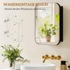 Bathroom Mirror Cabinet, Bathroom Cabinet with Mirror, Adjustable Shelf, 40.2 x 10.2 x 50.9 cm, Black